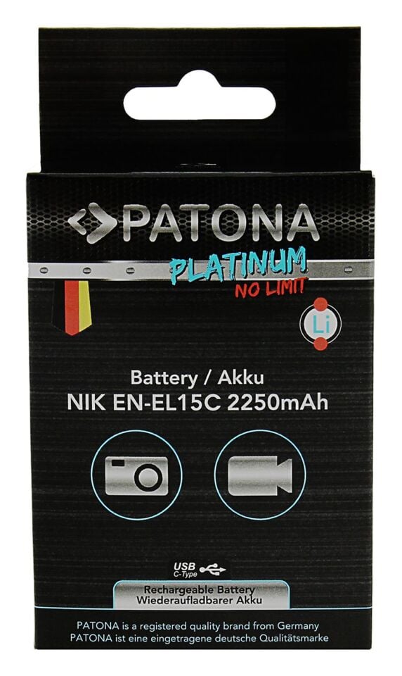 Patona 1363 Platinum Usb-C Girişli Batarya Nikon EN-EL15C