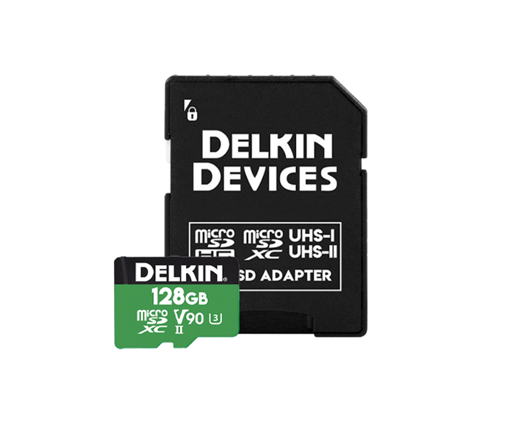 Delkin Power 128GB MicroSD UHS-II 2000X V90 Hafıza Kartı (Okuma:300 - Yazma:250)