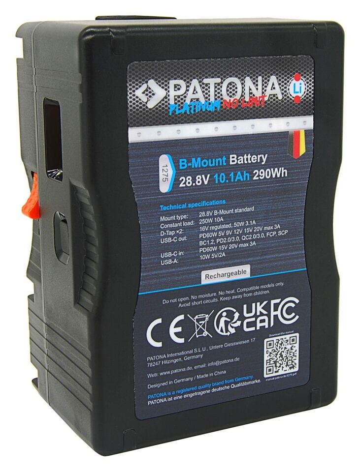 Patona 1275 Platinum B-Mount 290Wh