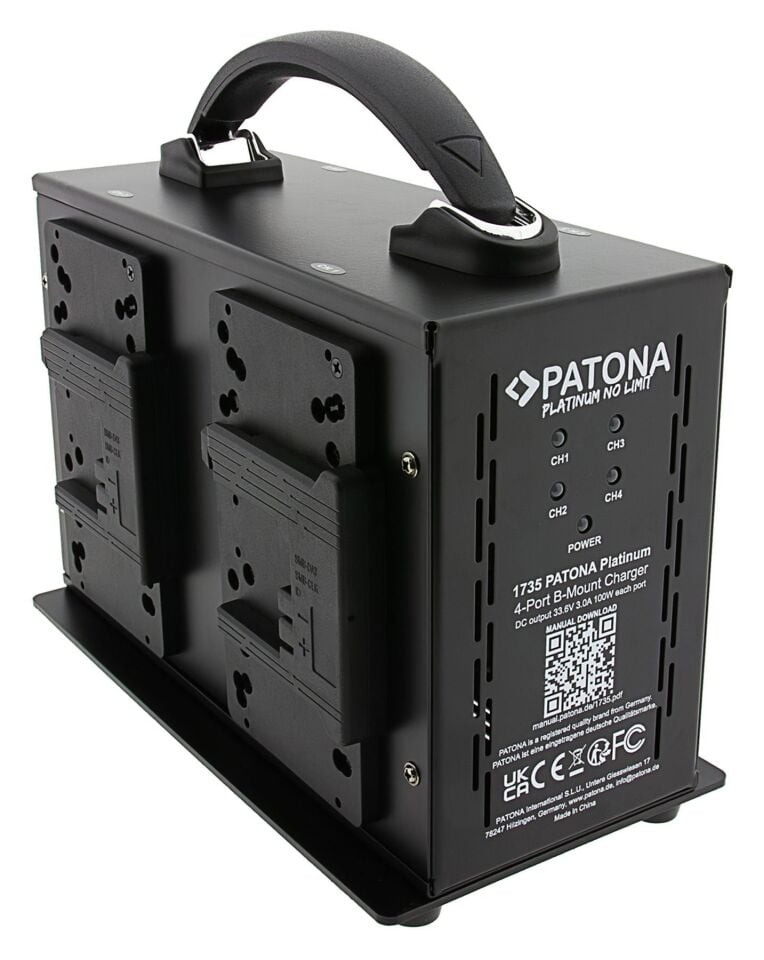 Patona 1735 Platinum B-Mount Charger F. 4Pcs Battery