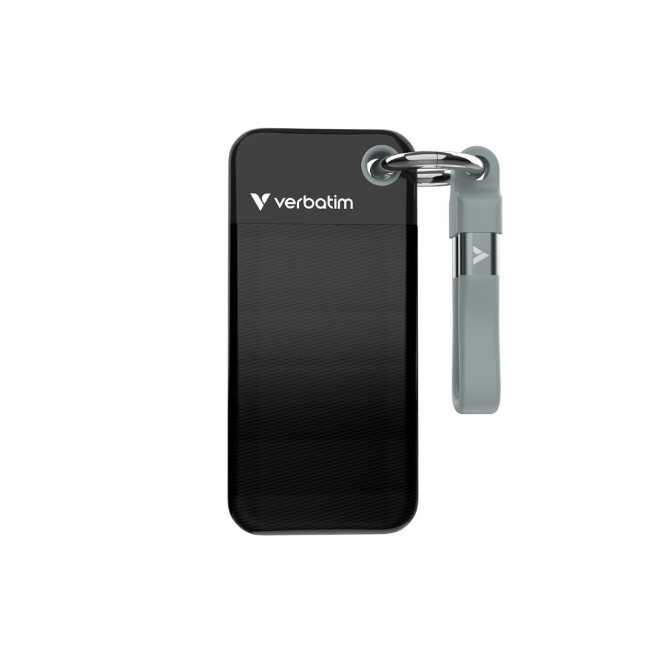 Verbatim 2 TB Pocket Mini Taşınabilir SSD Usb 3.2 - 1000MB/S-1000MB/S Siyah/ Gri Kablo Dahil(32194)