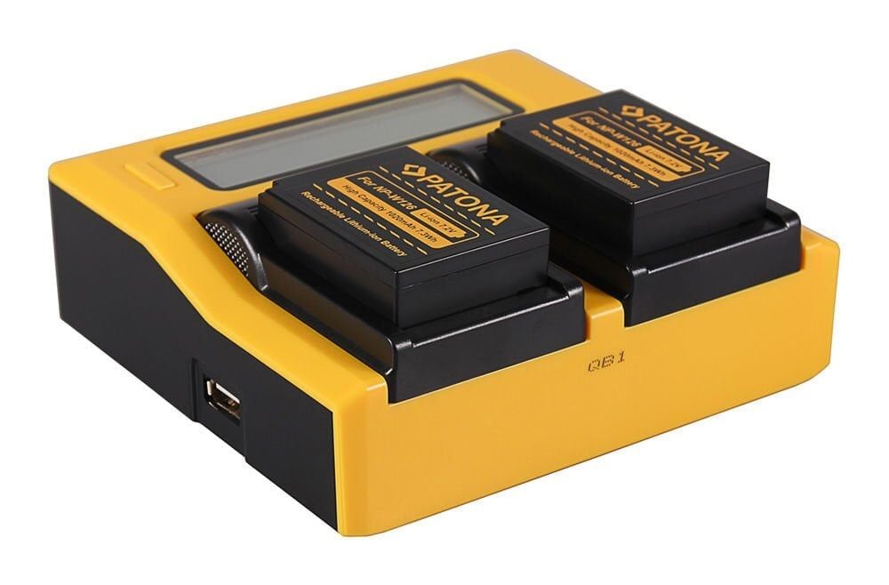 Patona 7645 Standart Seri İkili Lcd Usb Şarj Aleti Fuji Np-W126