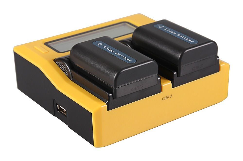 Patona 7525 Standart Seri İkili Lcd Usb Şarj Aleti Sony Np-Fm50 Np-F550 Np-F750 Np-F970
