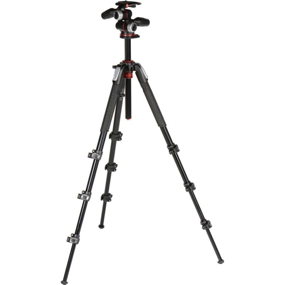 Manfrotto MK190XPRO4-3W 190serisi/4sekmeli Tripod ve 3yönlü Başlıklı Kit