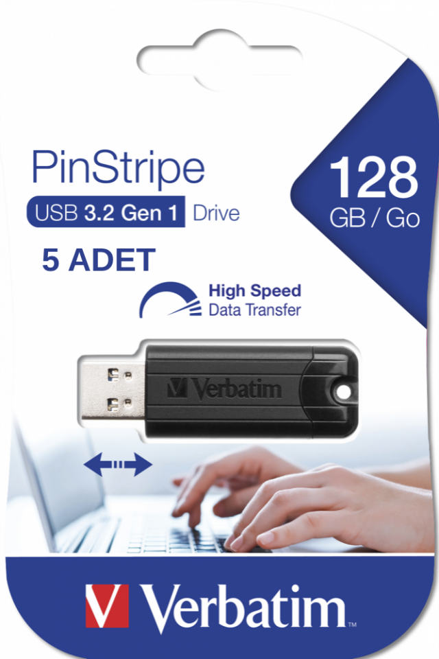VERBATIM 49319 - 128GB USB 3.0 DRIVE STORE NO GO 5 ADET