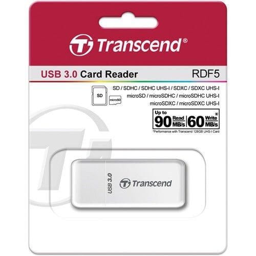 Transcend Kart Okuyucu SD ve MicroSD USB 3.1 Beyaz