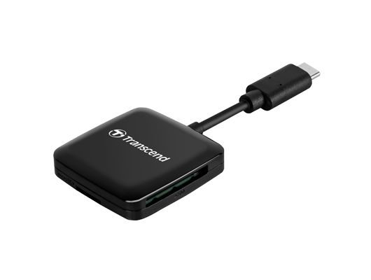 Transcend Kart Okuyucu SD ve MicroSD USB 3.2 TYPE C Siyah