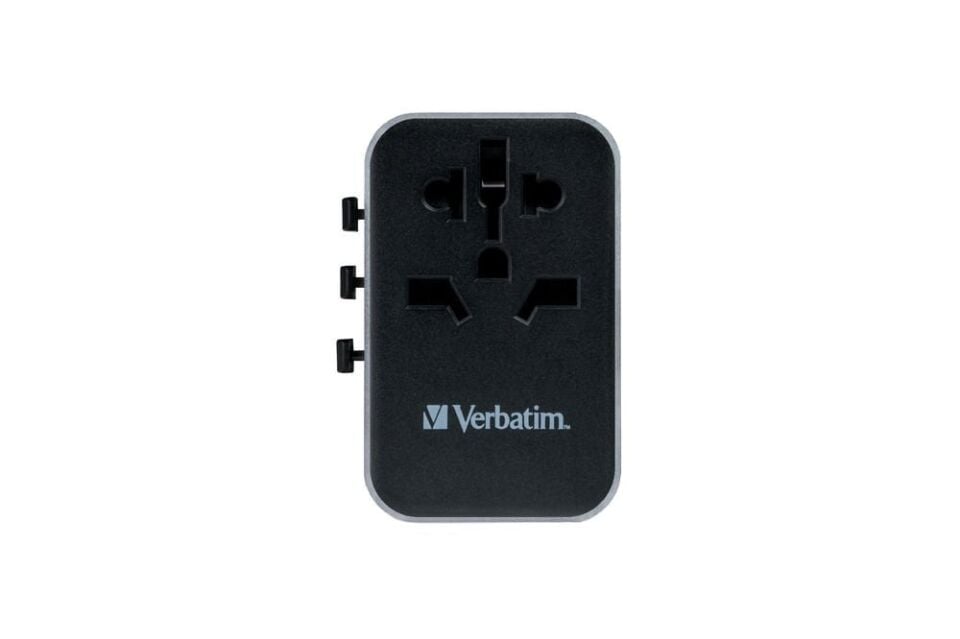 Verbatim Evrensel Seyahat Şarj Adaptörü UTA-04 61W PD3 3x Usb-A 2x Usb-C-(49546)
