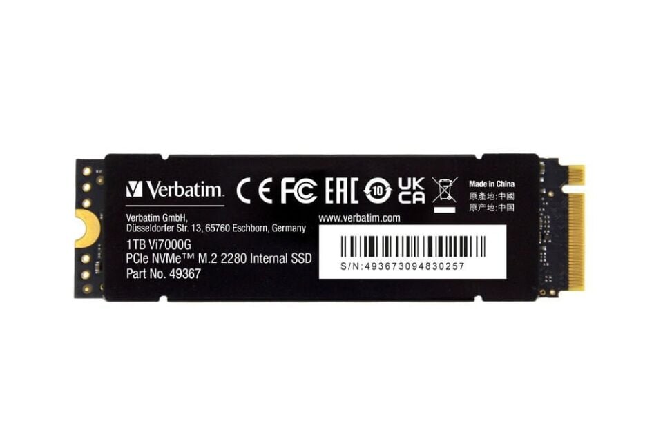 Verbatim 1 TB Dahili M2 VI 7000  SSD PCIE Gen 4 6700MB/S - 7400MB/S-(49367)