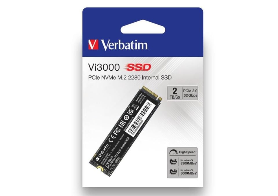 Verbatim2 TB Dahili M.2 SSD VI3000 PCIE4 2200MB/S - 3100MB/S