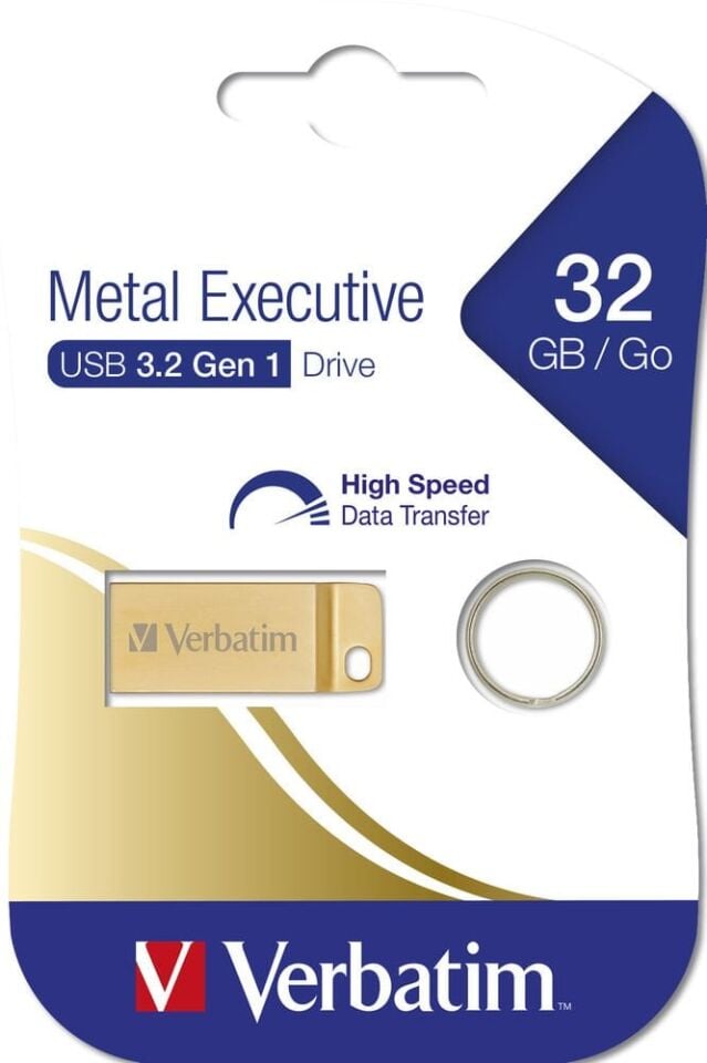 Verbatim 32 GB Metal Executive Usb-A 3.2  Flash Bellek Altın Renk-(99105)