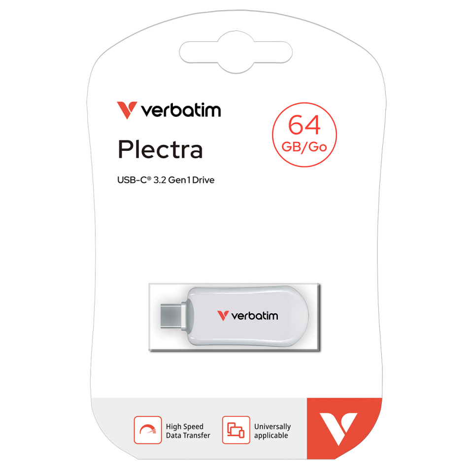 Verbatim 64 GB Plectra Usb-C Usb Flash Bellek Beyaz Renk-(30228)