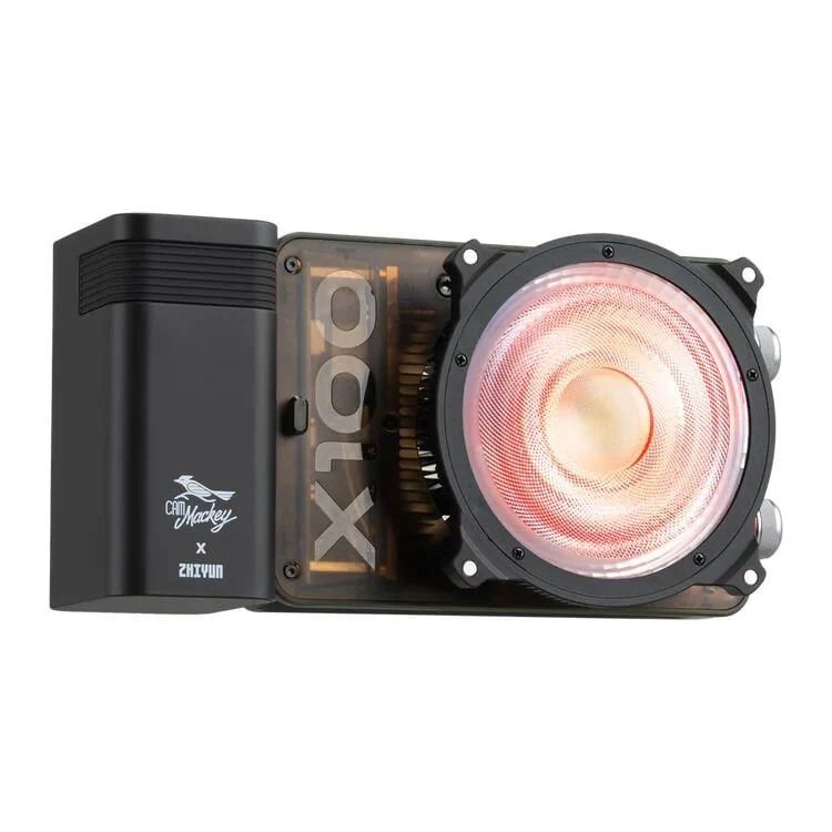 Zhiyun Molus X100RGB COB PRO 100W Taşınabilir RGB LED Işık (Grip Batarya + DC Güç, Mini Reflektör)